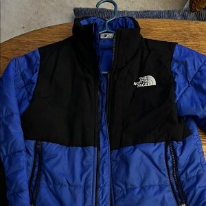 The North Face Royal Blue and Black Puffer Jacket